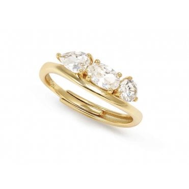 My Rebel Art Gold Plated Trilogy Ring