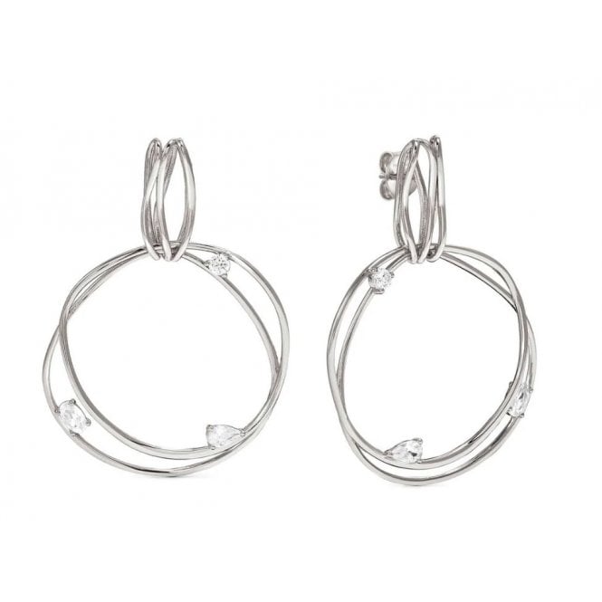 NOMINATION ITALY My Rebel Art Silver Circle Drop Stud Earrings