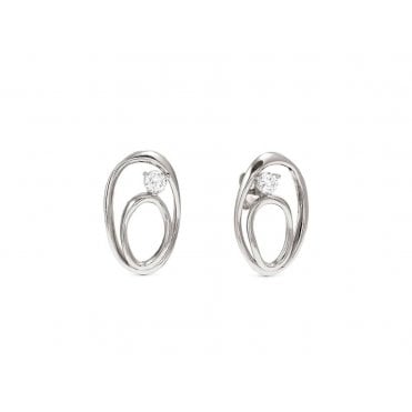 My Rebel Art Silver Oval Earrings
