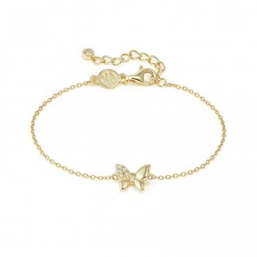 Petit Sparkle Gold Plated Butterfly Bracelet