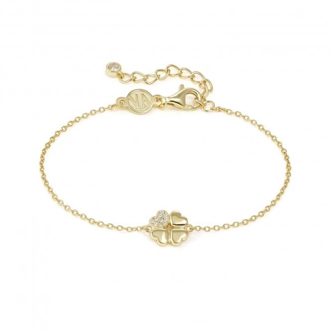 NOMINATION ITALY Petit Sparkle Gold Plated Clover Bracelet