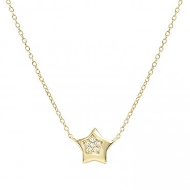 Petit Sparkle Gold Plated Star Necklace