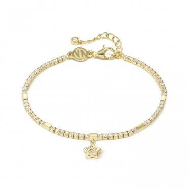 Petit Sparkle Gold Plated Tennis Star Bracelet