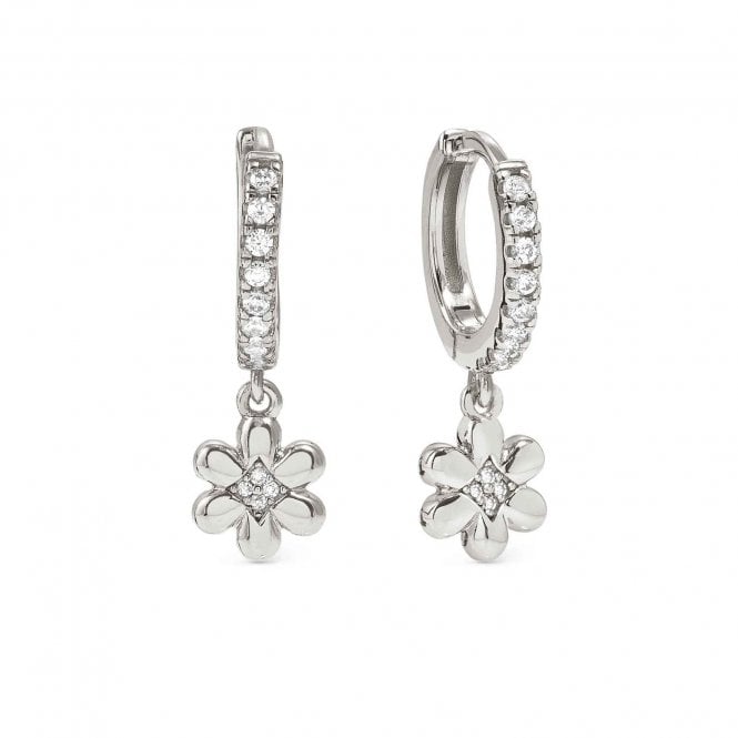 NOMINATION ITALY Petit Sparkle Silver Flower Drop Earrings