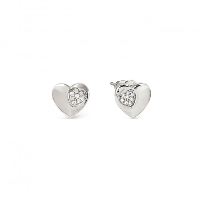 NOMINATION ITALY Petit Sparkle Silver Heart Stud Earrings