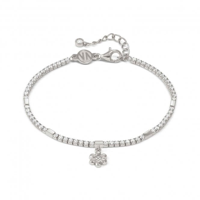NOMINATION ITALY Petit Sparkle Silver Tennis Flower Bracelet