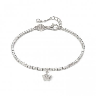 Petit Sparkle Silver Tennis Star Bracelet