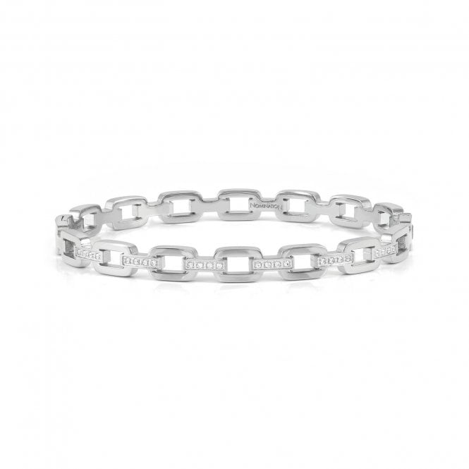 NOMINATION ITALY Pretty Bangles Silver CZ Link Bangle