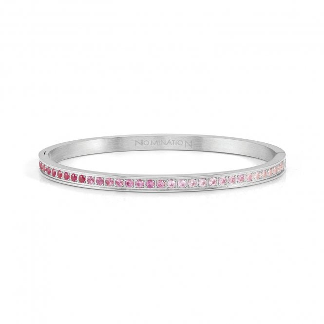 NOMINATION ITALY Pretty Bangles Silver Pink CZ Bangle