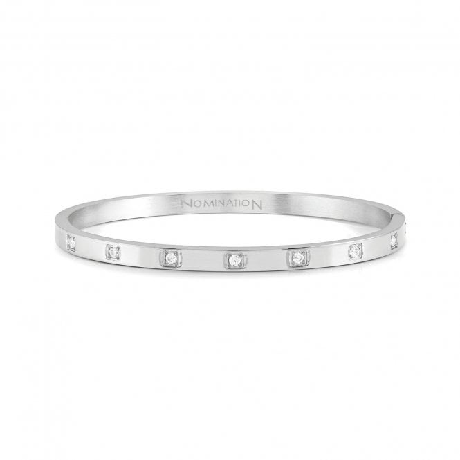 NOMINATION ITALY Pretty Bangles Silver Square CZ Bangle