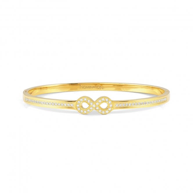 NOMINATION ITALY Pretty Bangles Yellow Gold CZ Infinity Bangle