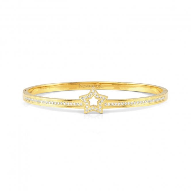 NOMINATION ITALY Pretty Bangles Yellow Gold CZ Star Bangle