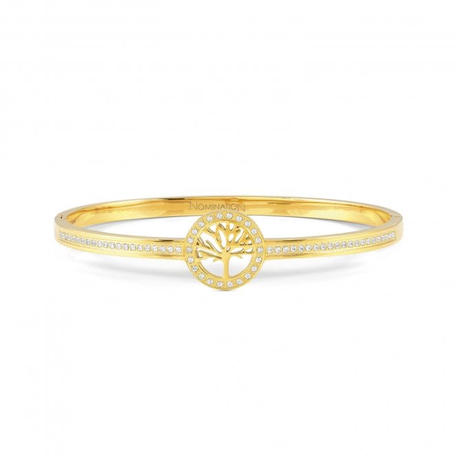 NOMINATION ITALY Pretty Bangles Yellow Gold CZ Tree of Life Bangle