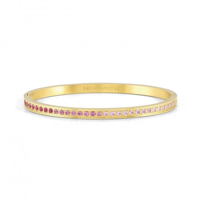 NOMINATION ITALY Pretty Bangles Yellow Gold Pink CZ Bangle