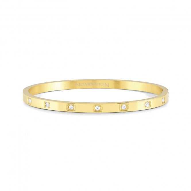 NOMINATION ITALY Pretty Bangles Yellow Gold Square CZ Bangle