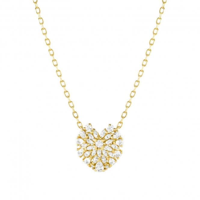 NOMINATION ITALY Ray of Light CZ Gold Heart Necklace