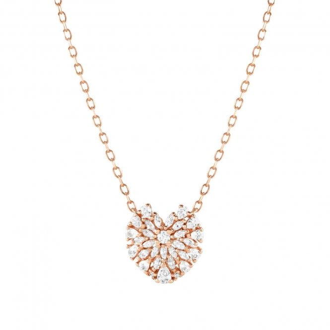NOMINATION ITALY Ray of Light Rose Gold CZ Small Heart Necklace