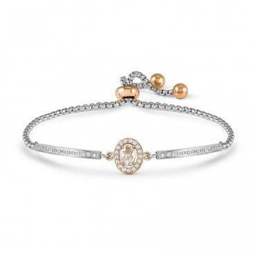 Royal Dream Rose Gold PVD Oval CZ Stone Bracelet