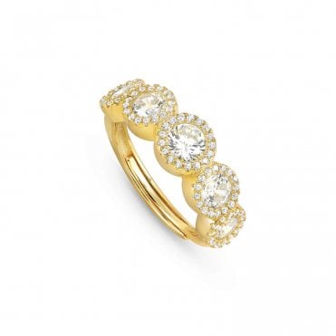 Seidivina Gold PVD Multi CZ Ring
