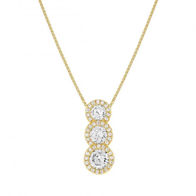NOMINATION ITALY Seidivina Gold PVD Triple CZ Necklace