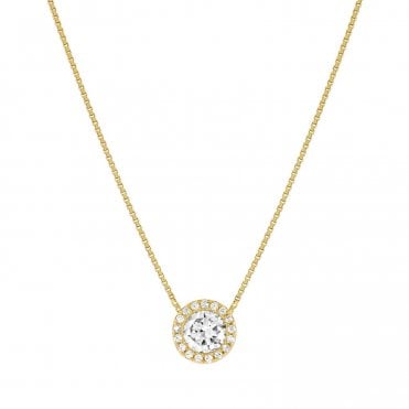 Seidivina Gold PVD White CZ Necklace