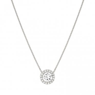 Seidivina Silver White CZ Necklace