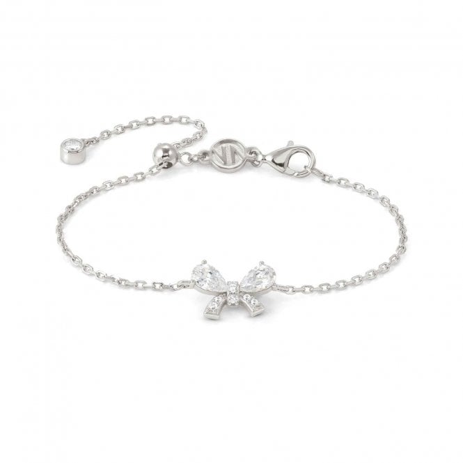 NOMINATION ITALY Shine Me Up Silver White CZ Bow Bracelet