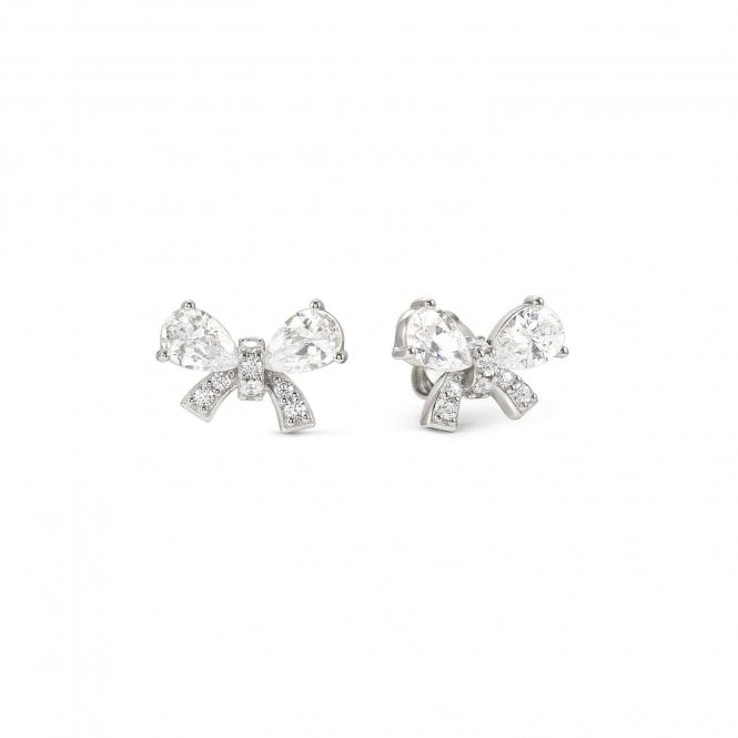 NOMINATION ITALY Shine Me Up Silver White CZ Bow Earrings