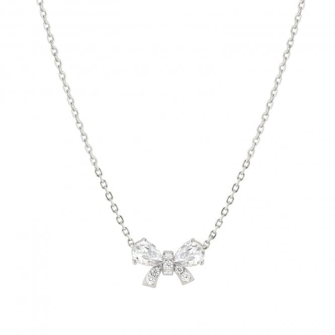 NOMINATION ITALY Shine Me Up Silver White CZ Bow Necklace