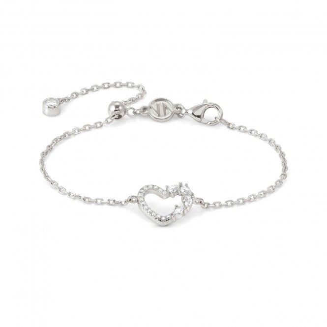 NOMINATION ITALY Shine Me Up Silver White CZ Heart Bracelet