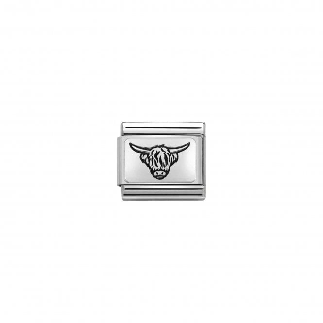 NOMINATION ITALY Silver Highland Cow Charm