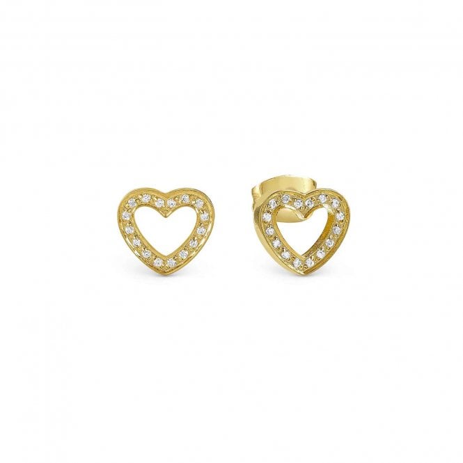 NOMINATION ITALY Soffio D'Amore Gold Plated Heart Stud Earrings