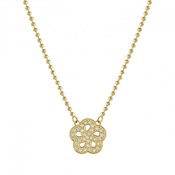 NOMINATION ITALY Soffio D'Amore Stainless Steel and Gold Flower Necklace
