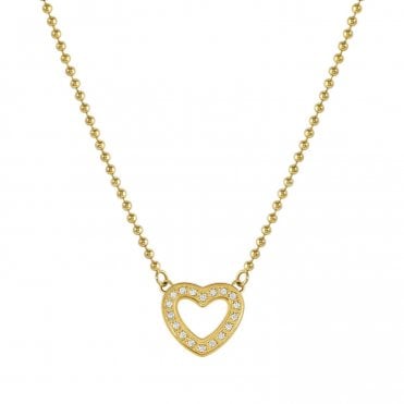 Soffio D'Amore Stainless Steel and Gold Heart Necklace