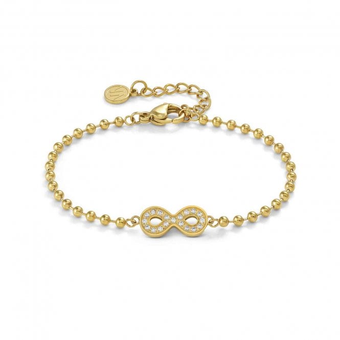 NOMINATION ITALY Soffio D'Amore Stainless Steel and Gold Infinity Bracelet