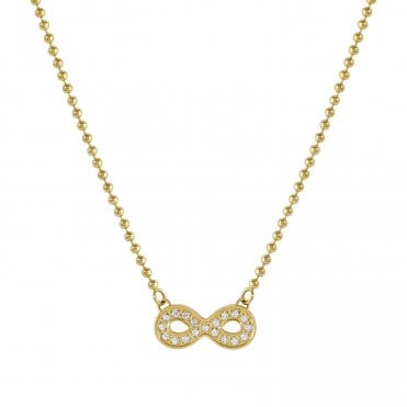 Soffio D'Amore Stainless Steel and Gold Infinity Necklace