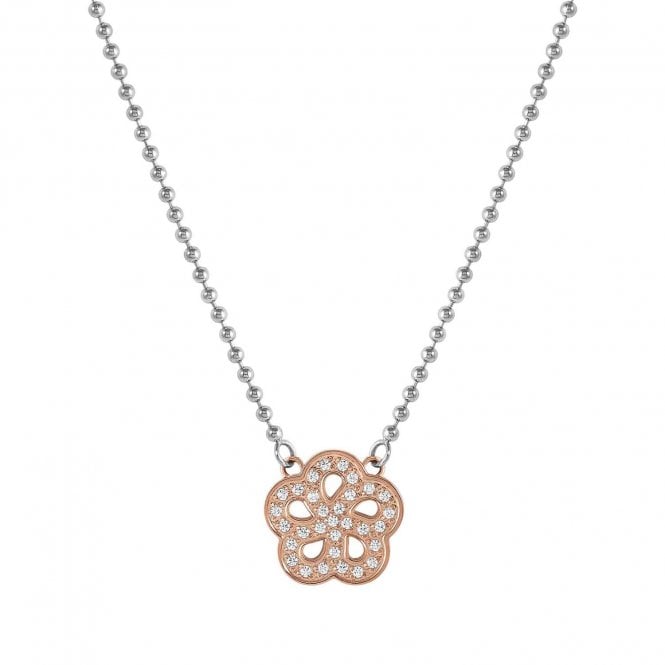 NOMINATION ITALY Soffio D'Amore Stainless Steel and Rose Gold Flower Necklace