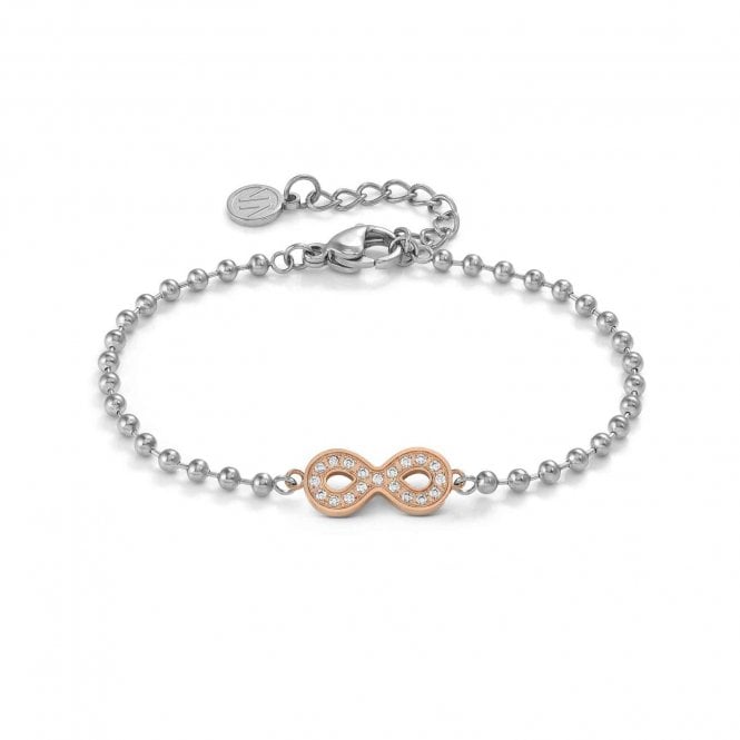 NOMINATION ITALY Soffio D'Amore Stainless Steel and Rose Gold Infinity Bracelet