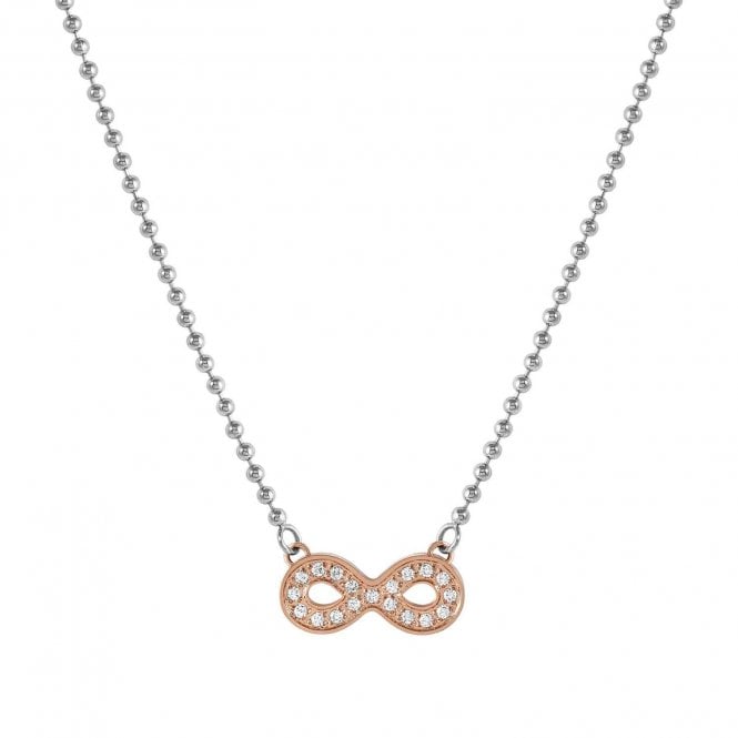 NOMINATION ITALY Soffio D'Amore Stainless Steel and Rose Gold Infinity Necklace