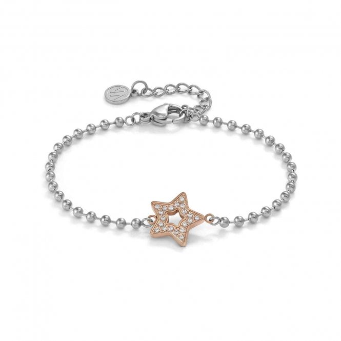 NOMINATION ITALY Soffio D'Amore Stainless Steel and Rose Gold Star Bracelet
