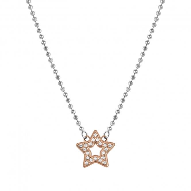 NOMINATION ITALY Soffio D'Amore Stainless Steel and Rose Gold Star Necklace