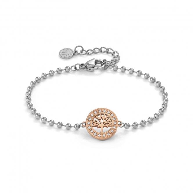 NOMINATION ITALY Soffio D'Amore Stainless Steel and Rose Gold Tree of Life Bracelet