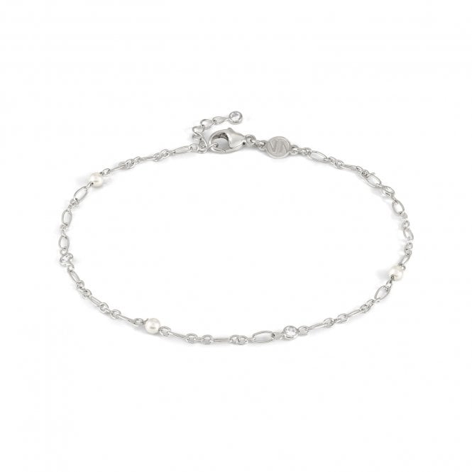 NOMINATION ITALY Sterling Silver with White Pearls and CZ Anklet