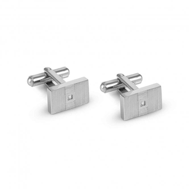 NOMINATION ITALY Strong Stainless Steel Diamond Cufflinks