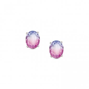 Symbiosi Pink-Purple Stud Earrings