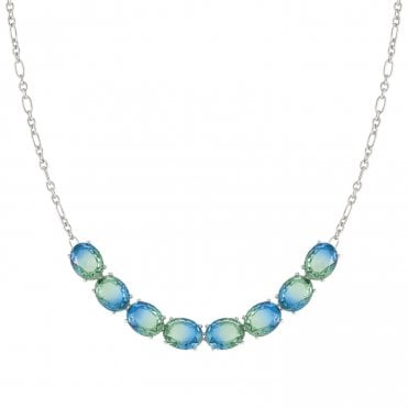 Symbiosi Silver Blue-Green Necklace