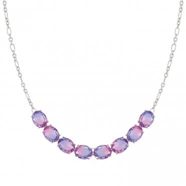 Symbiosi Silver Pink-Purple Necklace