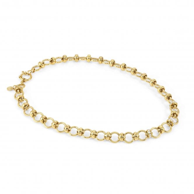 NOMINATION ITALY Unconditionally Steel and Yellow Gold CZ Necklace