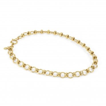 Unconditionally Steel and Yellow Gold CZ Necklace