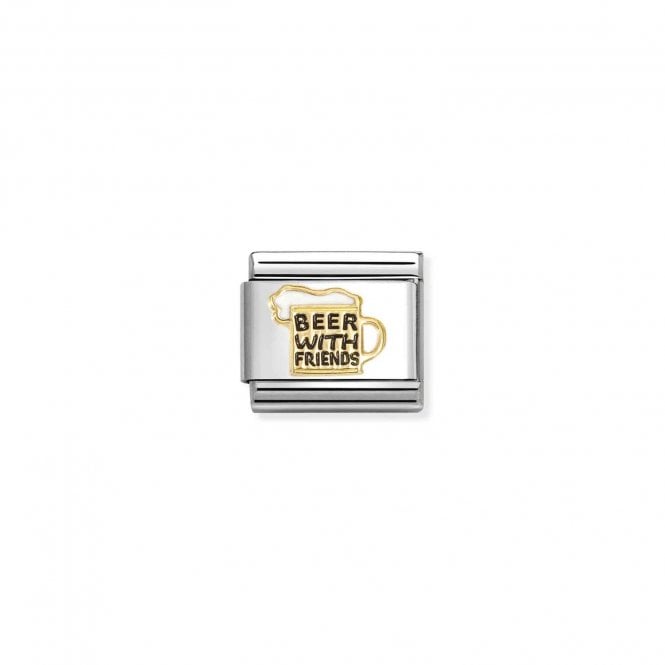 NOMINATION ITALY Yellow Gold Beer With Friends Charm